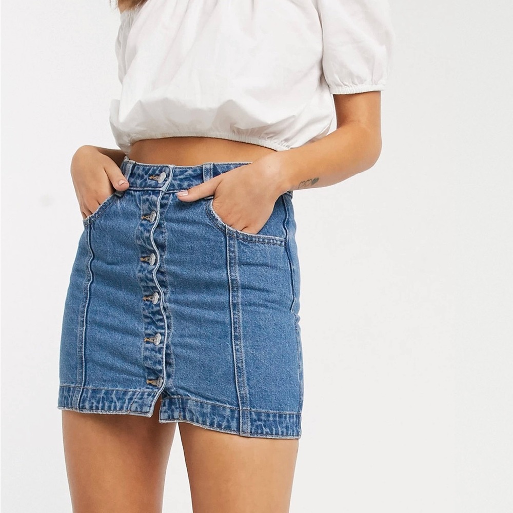 Denim dark wash skirt